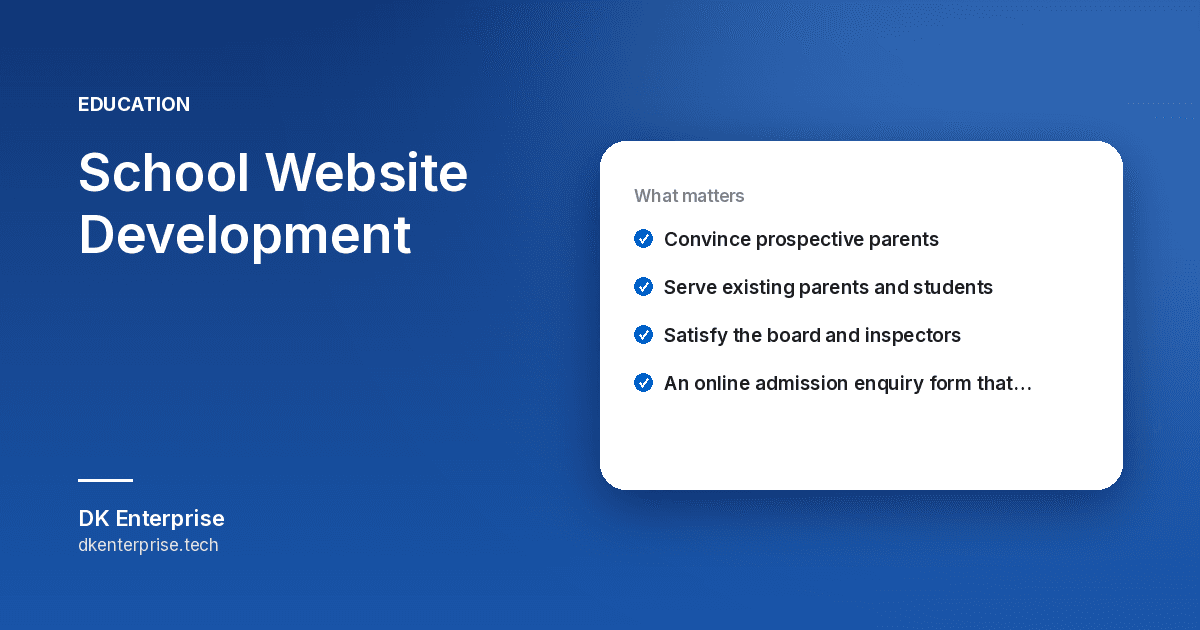 School Website Development: 12 Features Every School Website Needs in 2026