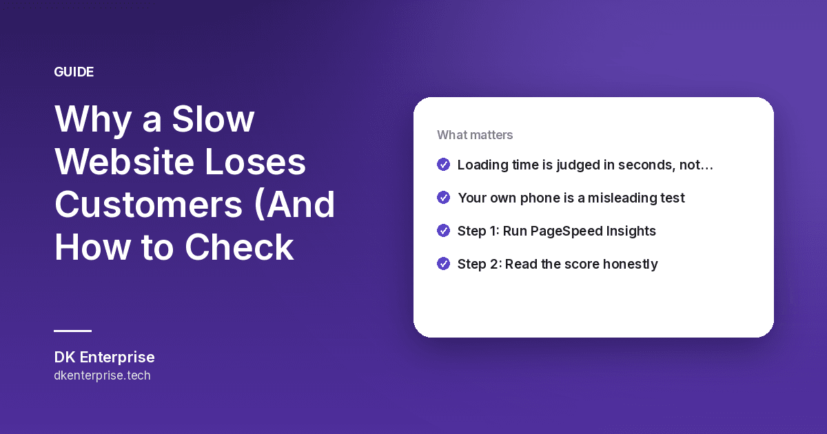 Why a Slow Website Loses Customers (And How to Check Your Website Speed Free)
