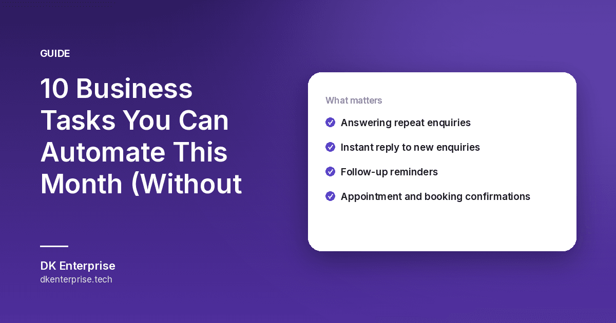 10 Business Tasks You Can Automate This Month (Without Hiring Anyone)